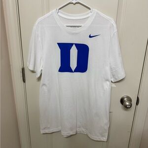 Nike White T-Shirt with Blue Logo